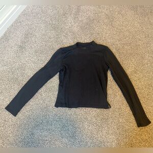 Abercrombie Kids charcoal Gray Ribbed Long Sleeve Top. Super soft. 13-14